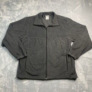 Columbia Fleece Full Zip Jacket Mens Size Large Grey‎ Soft